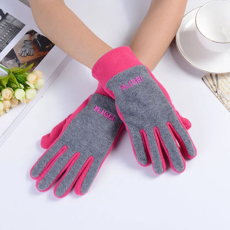 Autumn And Winter Warm Polar Fleece Gloves Riding Thick Fashion