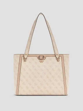 Beige Logo Orlina Noel Tote Bag