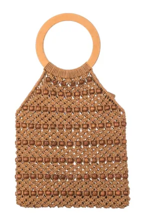 Braide And Beaded Handbag