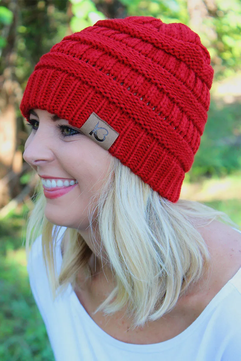 Campfire Cozy Beanie, Red