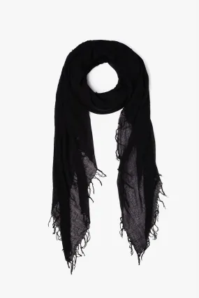 Cashmere and Silk Scarf Black