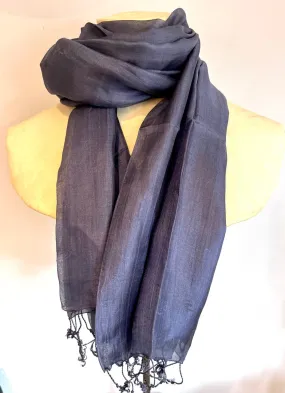 Fine Quality Silk Scarf | Slate Grey