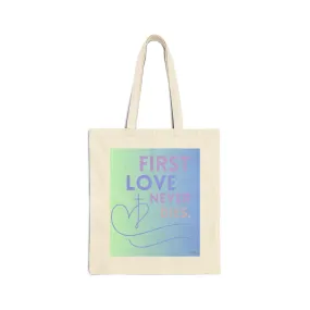 First LOVE   Cotton Canvas Tote Bag