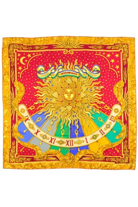 Hermes Carpe Diem Vintage Silk Scarf