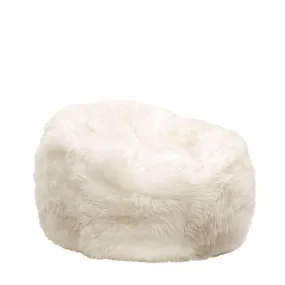 Ivory Sheepskin Beanbag - Luxurious Comfort