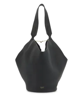 Lotus Embossed Leather Tote