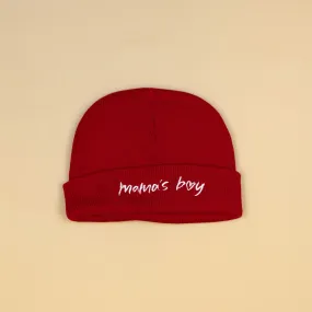 Mama's Boy | Red Knit Beanie