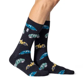 Mens Lite Warm Wishes Hobby Socks - Car Crazy