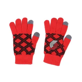 Portland Trail Blazers Plaid City Edition Knit Gloves