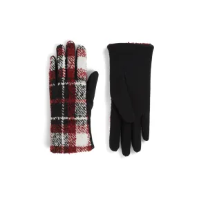 Textured Plaid Touchscreen Gloves